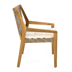 Outdoor Dining Set – Acacia Wood Hermosa Table & Wicker Chairs