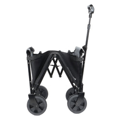 All-in-One Convertible Folding 4-Wheel Trolley with Bench Seat and Dog Leash