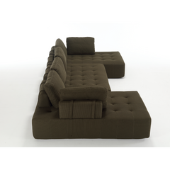 138.5" Modular Combination U-Shaped Sofa in Green