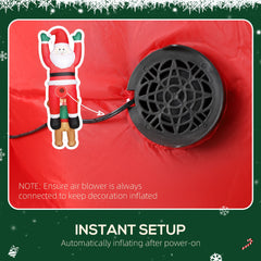 7FT Christmas Inflatable Santa in Chimney with LED Lights