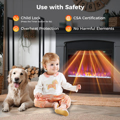 1500W Fireplace with Remote