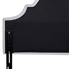 Catherine Upholstered Queen Headboard Light Grey Polyester