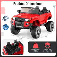 24V 2 Seater Ride on Car 4WD/2WD Switchable for Kids with Remote for Ages 3+