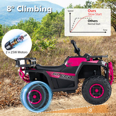 24V Kids Ride on Electric ATV Quad Car with Realistic Sounds and LED Lights