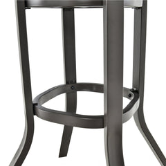 24 Inch Patio Bar Height Table with Aluminum Tabletop and Adjustable Foot Pads