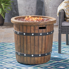 Alora 25-Inch Round 40K BTU Liquid Propance Concrete Fire Pit (SAK88764)