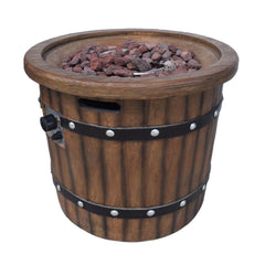 Alora 25-Inch Round 40K BTU Liquid Propance Concrete Fire Pit (SAK88764)