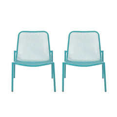 Outdoor Iron Chair With Mesh Design