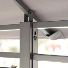 13x10 ft Outdoor Patio Gazebo Canopy Tent with Ventilated Double Roof and Side Wall