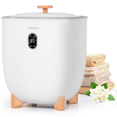 25L Towel Warmer Bucket with 2 Temperature Settings and Auto Shut Off-White