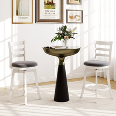 25"/30.5" Swivel Barstools Set of 2 360° Rotating Bar/Counter Height Chairs with Upholstered Seat