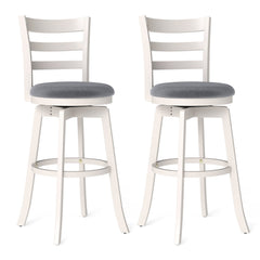 25"/30.5" Swivel Barstools Set of 2 360° Rotating Bar/Counter Height Chairs with Upholstered Seat