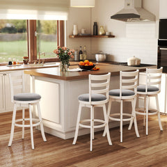 25"/30.5" Swivel Barstools Set of 2 360° Rotating Bar/Counter Height Chairs with Upholstered Seat