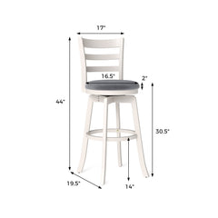 25"/30.5" Swivel Barstools Set of 2 360° Rotating Bar/Counter Height Chairs with Upholstered Seat