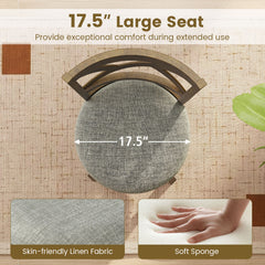 25/30 Inch Swivel Bar Stools Set of 2 with Backrests and Wood Frame