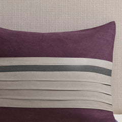 7 Piece Purple Faux Suede Comforter Set Full