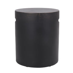 Outdoor End Table with Cutout Handle, Copper