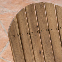 Outdoor Adirondack Rocking Loveseat with Hand Crafted Details Natural