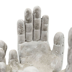Set of 2 6x6x9' Accepting Hands Accent Cement Hand Decor