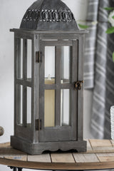 Wooden Candle Lantern Decorative, Hurricane Lantern Holder Decor