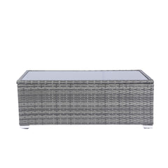8 Piece Patio Sectional Wicker Rattan Outdoor Sofa Set with Storage Box