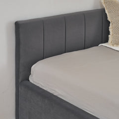 Full Size Upholstered Tufted Bed Frame with Two Drawers