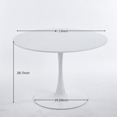 Mid-Century Tulip Dining Table With Round Top