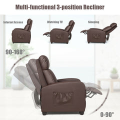 Recliner Sofa Wingback Chair with Massage Function