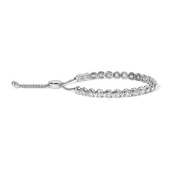 14K White Gold 6.00 Cttw Diamond 4â€-10†Adjustable Bolo Tennis Bracelet (I-J Color, I1-I2 Clarity)