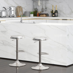 Modern Swivel Adjustable Height Bar Stool with Footrest for Pub Bistro Kitchen Dining
