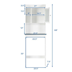 Bathroom Space Saver White Over-the-Toilet Cabinet