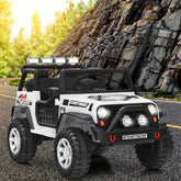 12V Kids Electric Ride On Truck with Remote Control and Operation Lever-White