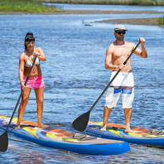 Inflatable Stand Up Paddle Board with Backpack and Aluminum Paddle Pump-L