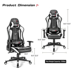 Gaming Chair Adjustable Swivel Racing Style Computer Office Chair