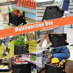 Costway Foldable Utility Cart for Travel and Shopping