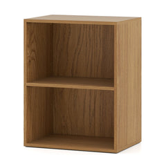 2-Cube Bookcase Set of 2 Floor Standing Open Bookshelf w/ 5-Position Adjustable Shelf