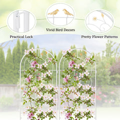 2 Pack 71 x 20 Inch Metal Garden Trellis Rustproof Plant Support for Climbing Plants