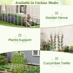 2 Pack 71 x 20 Inch Metal Garden Trellis Rustproof Plant Support for Climbing Plants