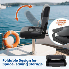 2-Pack Boat Seats with Fixing Bolts and Hinges