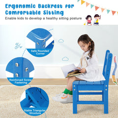2 Pieces Kids Learning Chair set with Backrest