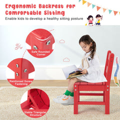 2 Pieces Kids Learning Chair set with Backrest