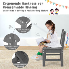 2 Pieces Kids Learning Chair set with Backrest