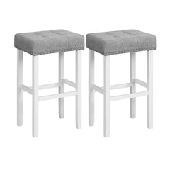 2 Pieces Counter Height Bar Stools with Sponge Padded Cushion
