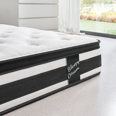 12 Inch King Size Hybrid Mattress with 7-Zoned Memory Foam and Pocket Springs