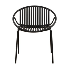 Modern Simple Art Style Patio Dining Chairs with Breathable Design (Set of 2)