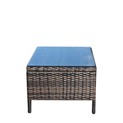 Outdoor Patio Furniture 3-Piece Conversation Set (Beige Cushion)