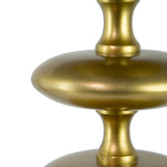 16x16x29.8 Gold and Black Table Lamp with Contemporary Disc Design