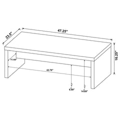 Brianna Mango Rectangular Engineered Wood Coffee Table