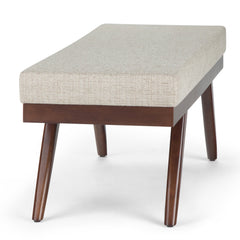 Chanelle - Mid Century Ottoman Bench - Platinum