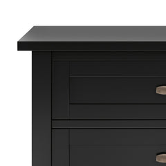 Warm Shaker Bedside Table - Black